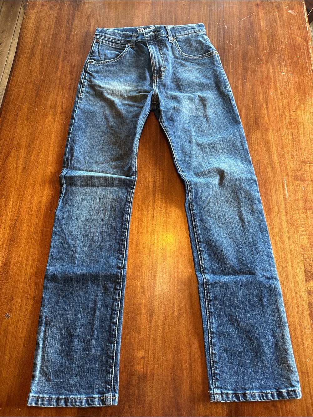 Wrangler Retro Boys Straight Leg Blue Denim Jeans